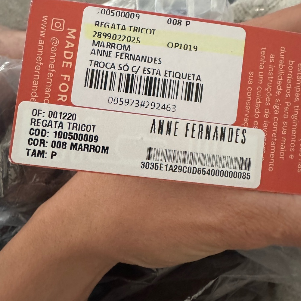 Anne Fernandez Regata Tricot Marrom Size Small NWT - Picture 7 of 7